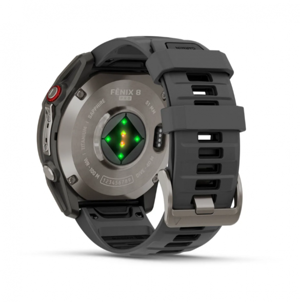 Умные часы Garmin Fenix 8 PRO, 51 мм, AMOLED, Sapphire, Titanium with Graphite/Black Silicone Band 010-03199-10 в Чите