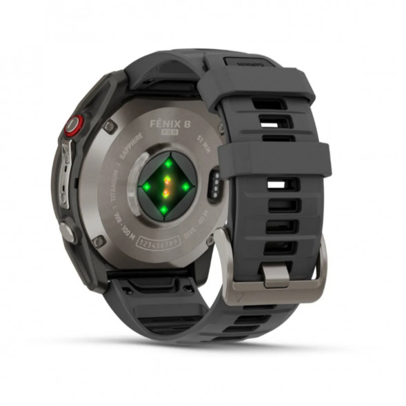 Умные часы Garmin Fenix 8 PRO, 51 мм, AMOLED, Sapphire, Titanium with Graphite/Black Silicone Band 010-03199-10 в Чите