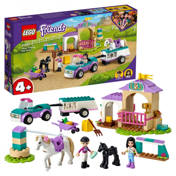 Конструктор LEGO Friends 41441 Тренировка лошади и прицеп для перевозки в Чите