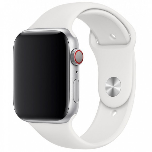 Ремешок для Apple Watch 40mm White Sport Band (MTP52ZM/A), белый в Чите