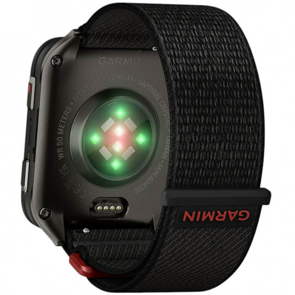 Умные часы Garmin Venu X1 Black с чёрным нейлоновым ремешком ComfortFit 010-02980-02 в Чите