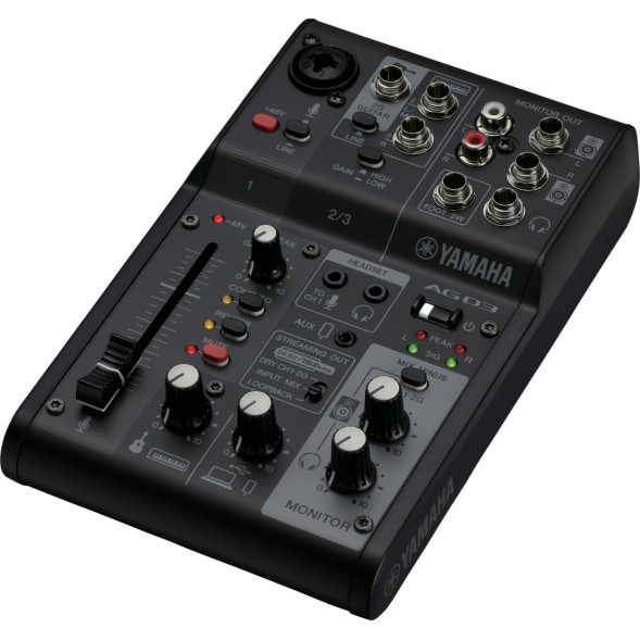 Микшер для стриминга Yamaha AG03MK2 LSPK Live Stream Black с аксессуарами в Чите