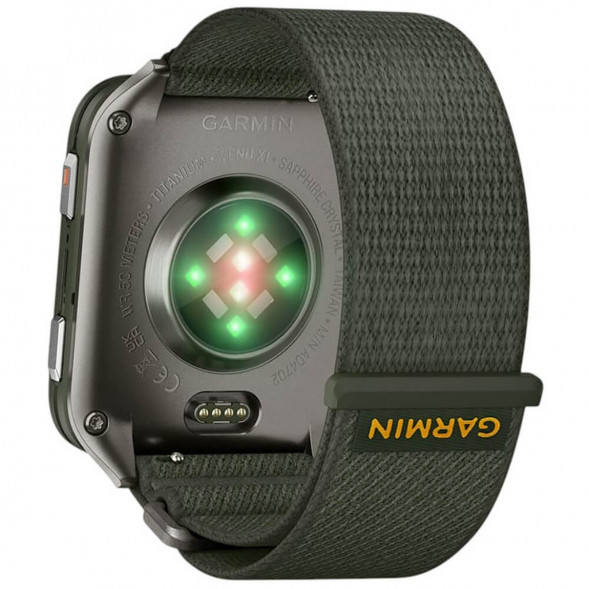 Умные часы Garmin Venu X1 Green с нейлоновым ремешком Moss ComfortFit 010-02980-03 в Чите