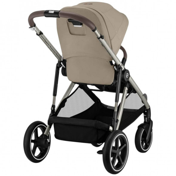 Детская коляска Cybex Gazelle S TPE Almond Beige с корзиной и дождевиком в Чите