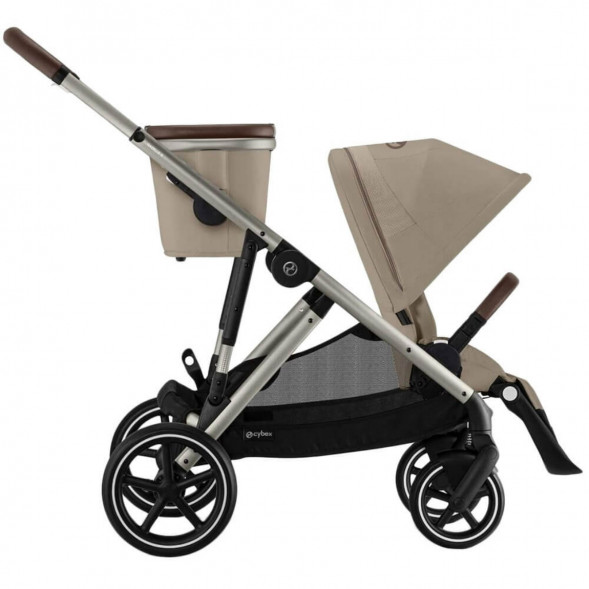 Детская коляска Cybex Gazelle S TPE Almond Beige с корзиной и дождевиком в Чите