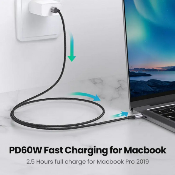 Кабель USB Type-C/Type-C Ugreen 60W, 1 м в Чите