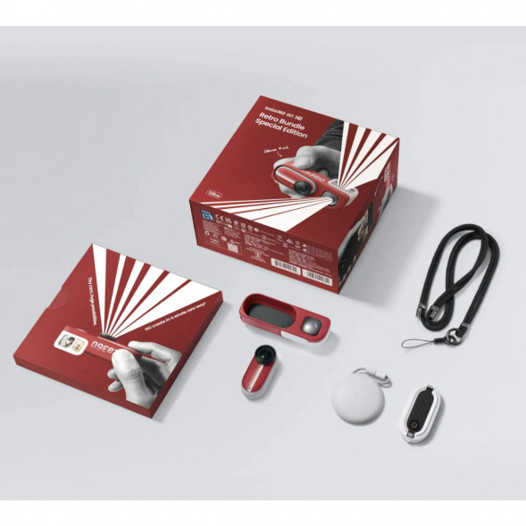 Экшн-камера Insta360 Go 3S Retro Bundle Special Edition 64ГБ, Red в Чите