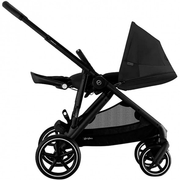 Детская коляска Cybex Gazelle S BLK Moon Black с корзиной и дождевиком в Чите