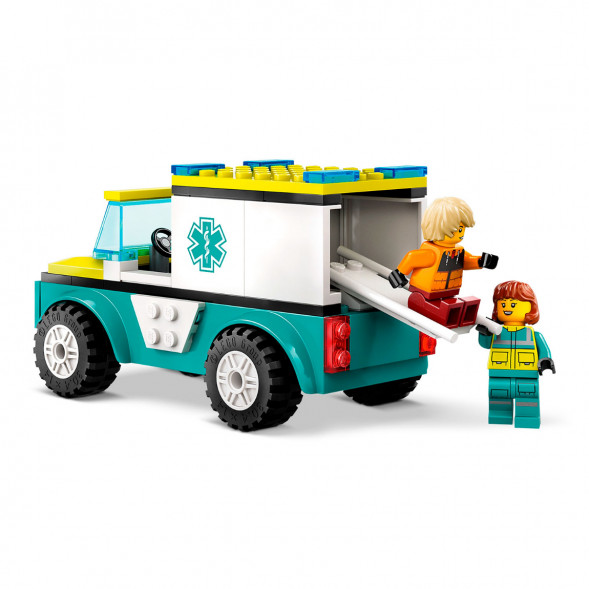 Конструктор LEGO City 60403 Скорая помощь и сноубордист в Чите