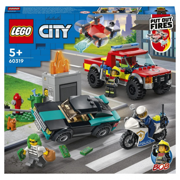 Конструктор LEGO City Fire 60319 Пожарная бригада и полицейская погоня в Чите