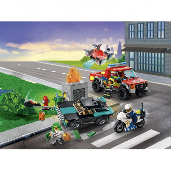 Конструктор LEGO City Fire 60319 Пожарная бригада и полицейская погоня в Чите