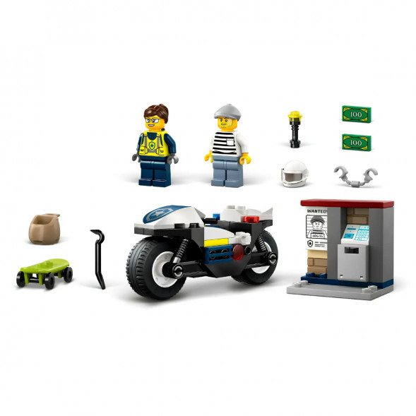 Конструктор LEGO City 60455 Полицейская погоня на мотоцикле в Чите