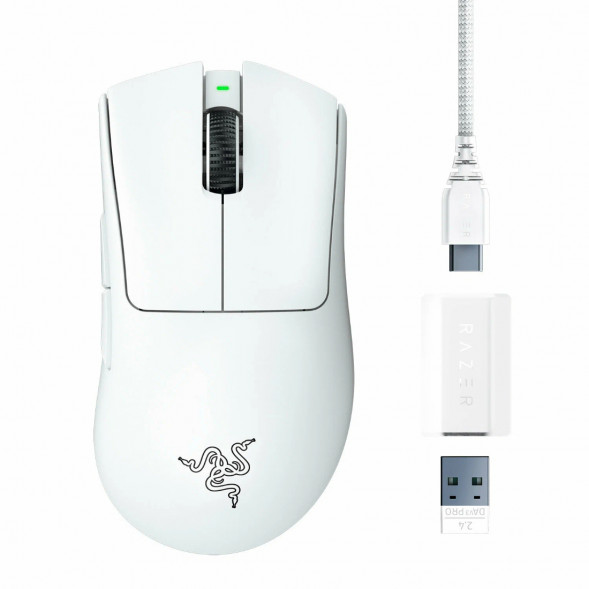 Мышь беспроводная/проводная Razer Deathadder V3 Pro [RZ01-04630200-R3G1] белый в Чите