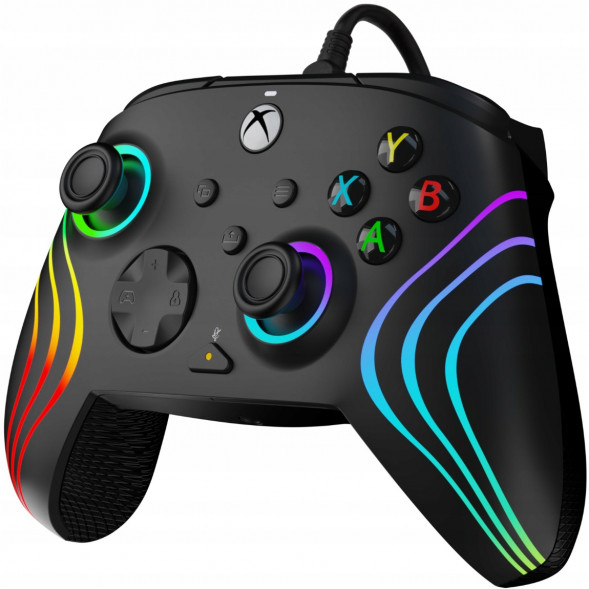 Геймпад проводной PDP для Xbox Afterglow Wave, Black в Чите