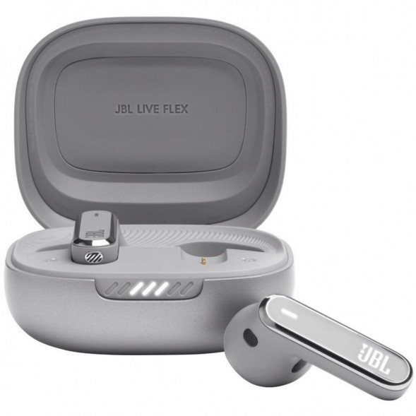 Беспроводные наушники JBL Live Flex, серебристый в Чите