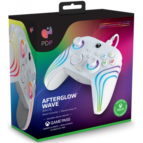 Геймпад проводной PDP для Xbox Afterglow Wave, White в Чите
