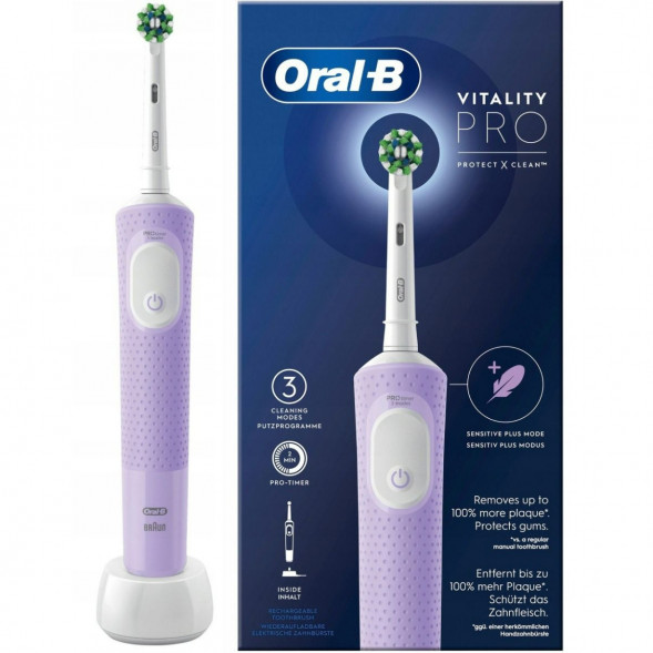 Электрическая зубная щетка Oral-B Vitality Pro D103, фиолетовый в Чите