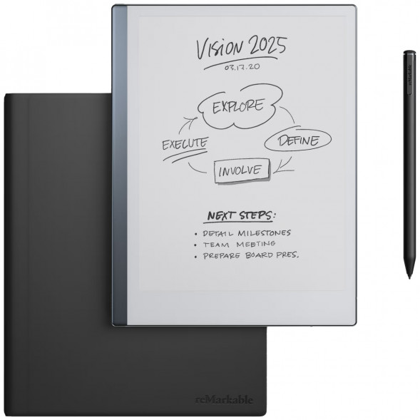 Графический планшет reMarkable 2 со стилусом Marker Plus и чехлом Book Folio черный (RM115) в Чите