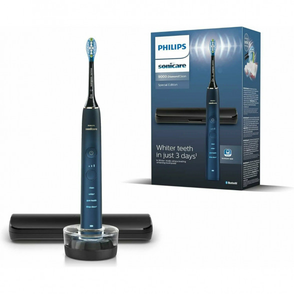 Электрическая звуковая зубная щетка Philips Sonicare DiamondClean 9000 HX9911/88, темно-синий в Чите