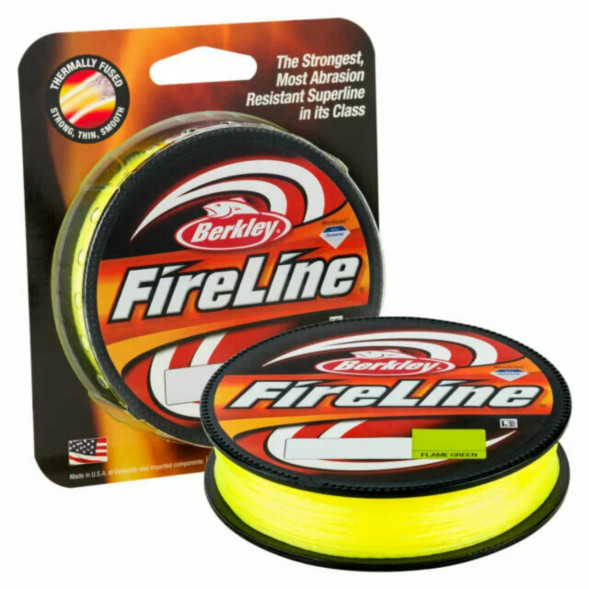 Леска Berkley FireLine 0,20mm 13,2kg 270m, Flame Green (желтый неон) в Чите