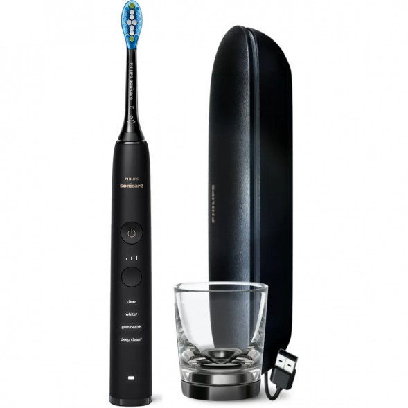 Электрическая зубная щетка Philips Sonicare Diamond Clean 9000 с USB-футляром и зарядным стеклом HX9911/09 в Чите
