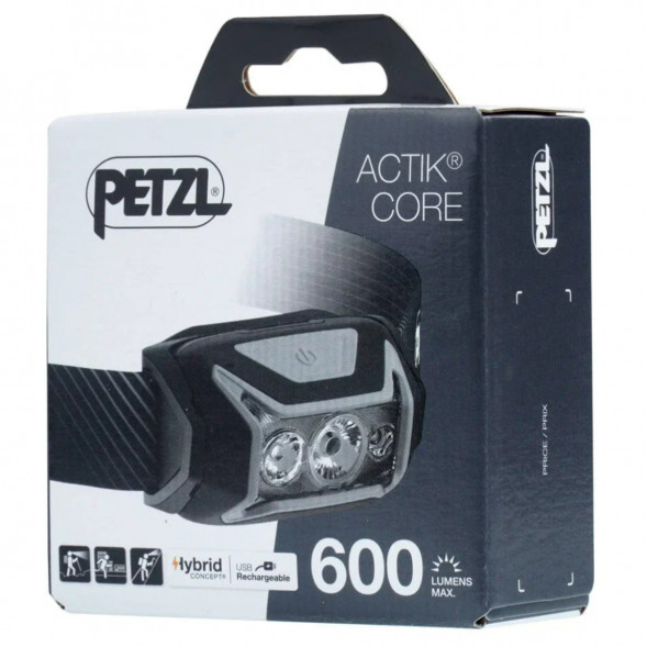 Налобный фонарь Petzl Actik Core E065AA00, 600 лм, серый в Чите