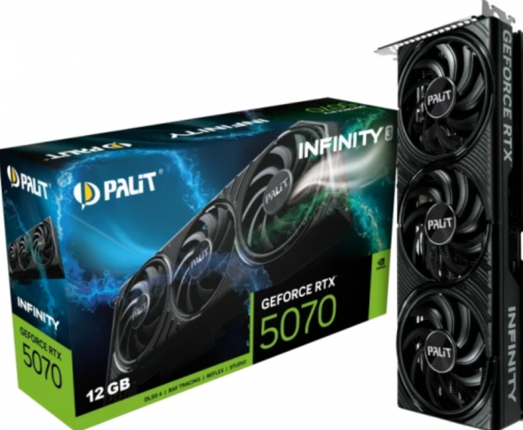 Видеокарта Palit GeForce RTX 5070 Infinity 3 OC [NE75070S19K9-GB2050S] в Чите