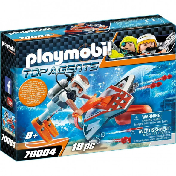 Конструктор Playmobil Top Agents 70004 Подводное крыло шпионской команды в Чите