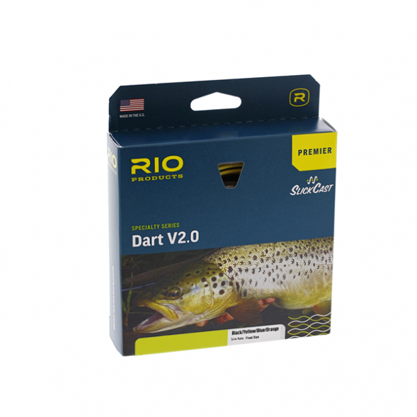 Леска RIO Premier Dart V2.0 Float WF7F/S3, Black/Yellow/Blue/Orange в Чите