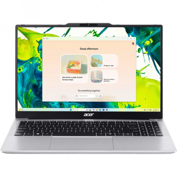 Ноутбук Aser Aspire Lite 15 AL15-53P-56PA (15.6&amp;quot;, IPS, Intel Core 5 120U, 10 ядер, 16 ГБ DDR4, 512 ГБ SSD, Intel Graphics, без ОС), серебристый в Чите