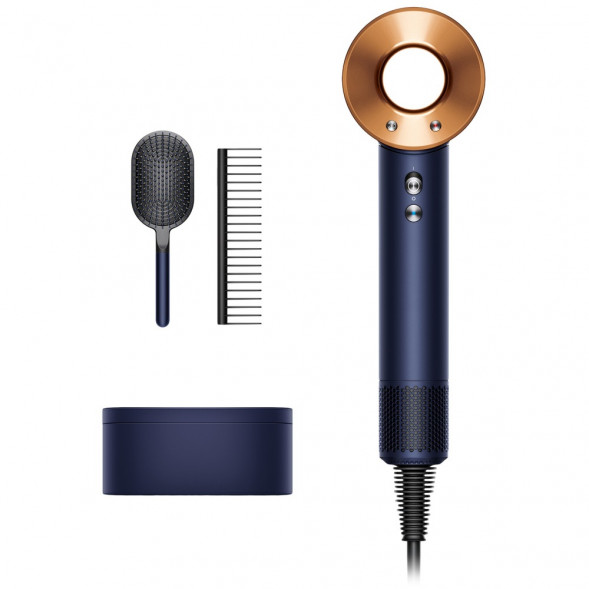 Фен Dyson Supersonic HD07 с набором расчесок, синий/медный в Чите