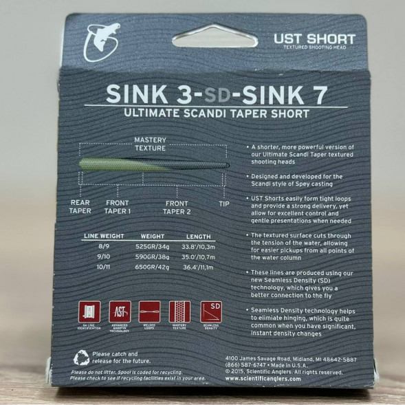 Рыболовная леска Scientific Anglers UST Short St-11/12-S3/S7 Sink 3-CD-Sink 7 132312 в Чите